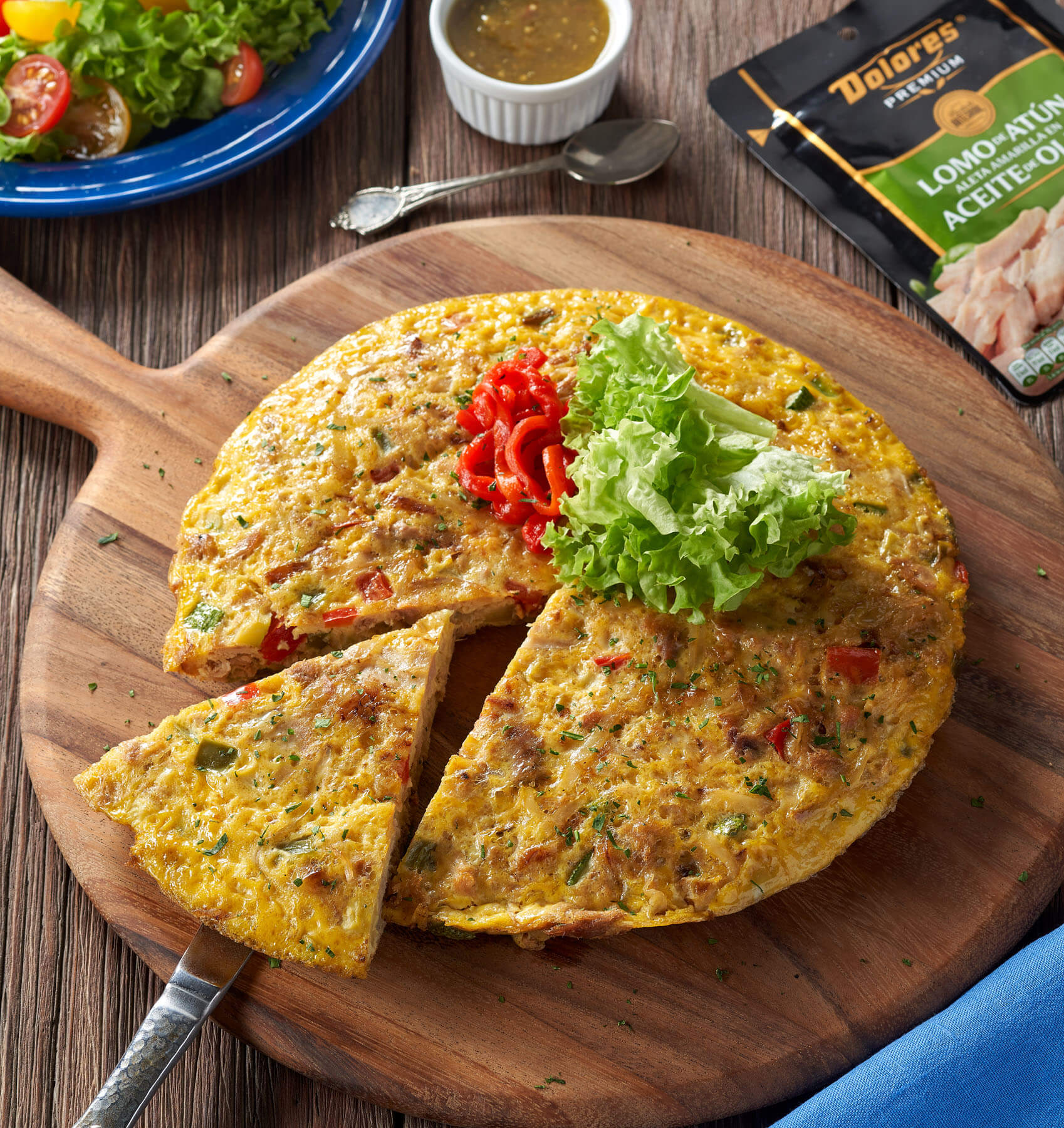 Tortilla Española con Atún y Calabacín