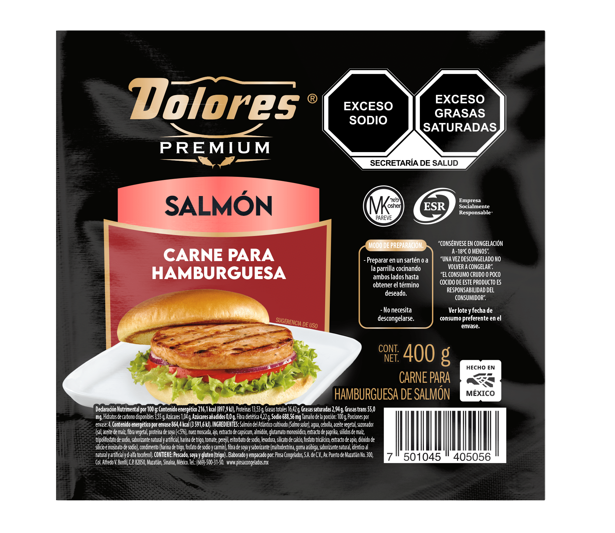 Hamburguesa de Salmón